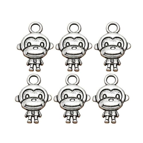 20 Pendentifs En Alliage D'argent Antique Pour La Fabrication De Bijoux, Colliers, Bracelets, Boucles D'oreilles Et Porte-Clés