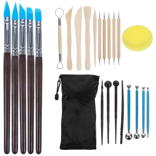 Kit D'outils De Bricolage Pour Sculpter, Façonner, Graver Et Pointiller L'argile - Fournitures D'artisanat Légères Et Durables