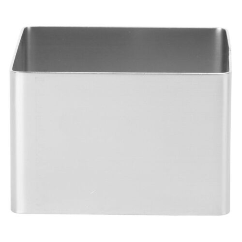 Moule À Mousse Carré En Acier Inoxydable 7,5 X 7,5 X 5 Cm Antiadhésif Pour Pâtisseries Et Desserts