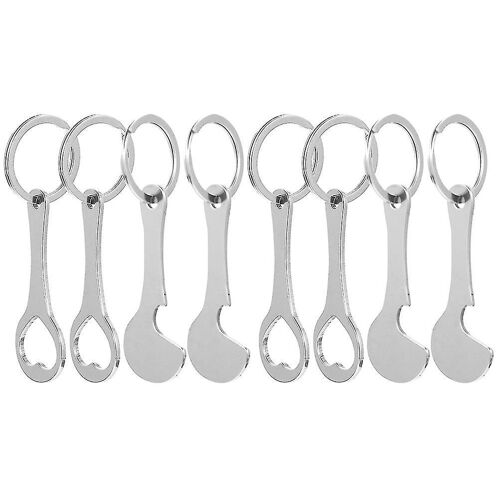 Lot De 8 Jetons Pour Chariot De Supermarché ¿ Accessoires Porte-Clés En Métal Durable Pour Déverrouiller Les Chariots De Supermarché