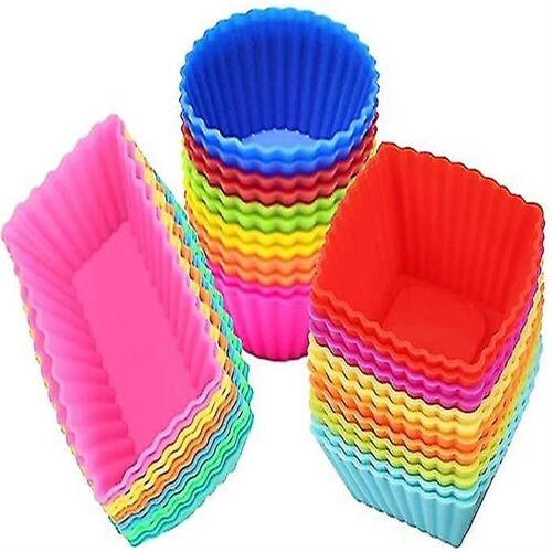Caissettes À Muffins En Silicone, Lot De 36, Antiadhésives, Réutilisables, Compatibles Four, Micro-Ondes, Lave-Vaisselle