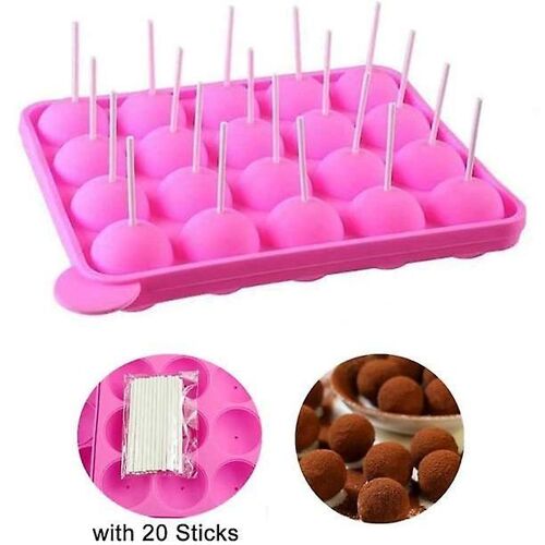 Moule À Sucettes En Silicone Avec 20 Cavités Pour Des Friandises Maison, Compatible Four, Lave-Vaisselle, Congélateur Et Micro-Ondes