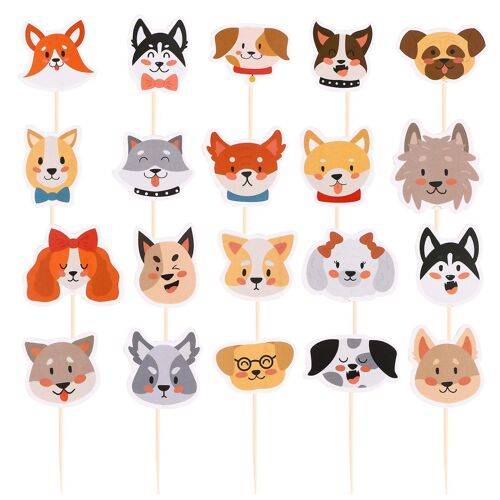 Décorations De Gâteaux En Papier De Qualité Supérieure - Couleurs Assorties, 40 Pièces Par Lot, Durables Et Réutilisables Pour Les Fêtes D'anniversaire