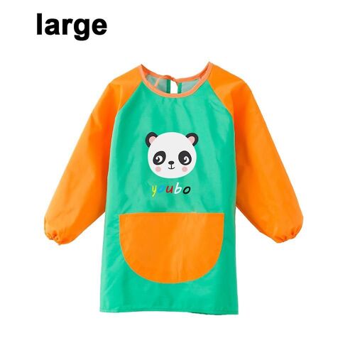 Tablier de peinture imperméable pour enfants à manches longues, réglable, plusieurs couleurs, tailles M et L