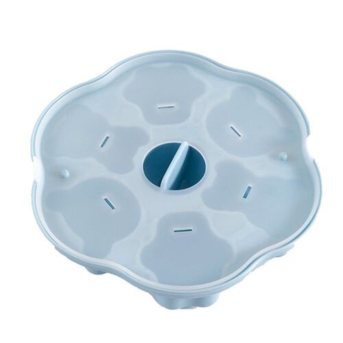 Moule À Gâteau Et Plateau De Congélation En Silicone Pour Aliments Pour Bébé - Bleu, Antiadhésif, Multi-Usages, Motif Ours 3d, Facile À Nettoyer