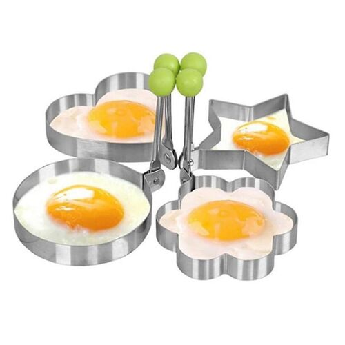 Ensemble D'anneaux À ?ufs Polyvalents En Acier Inoxydable - 10 Formes Amusantes Pour Des ?ufs Au Plat, Des Crêpes Et Plus Encore Parfaits !