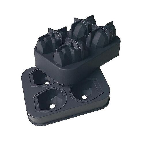 Moule À Glaçons En Forme De Crâne ¿ Machine À Glaçons 3d En Silicone À Faire Soi-Même (2 Pièces) Pour Boissons Et Cocktails Créatifs