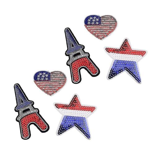Lot De 6 Patchs Drapeau Américain Pour Vêtements, Accessoires Et Scrapbooking - Patriotic Designs