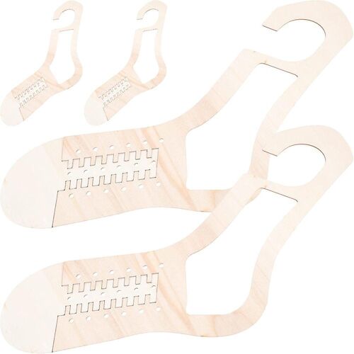 Bloque-Chaussettes En Bois De Qualité Supérieure - 2 Paires Pour Des Chaussettes Parfaitement Formées, Durables Et Faciles À Ranger