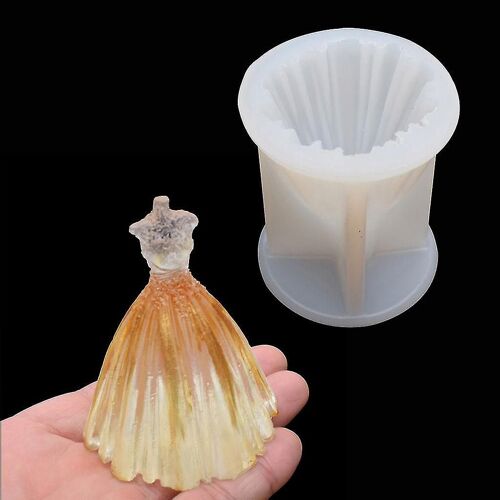 Moule En Silicone 3d En Forme De Robe De Princesse Pour La Confection De Gâteaux Et De Bonbons ¿ Qualité Alimentaire, Antiadhésif, Durable Et Facile À Nettoyer