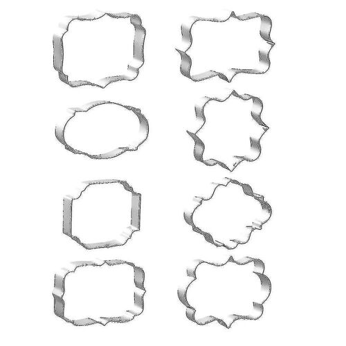 Ensemble De 8 Moules À Mousse Et À Biscuits En Acier Inoxydable Pour La Pâtisserie, Les Gâteaux Et La Décoration Culinaire