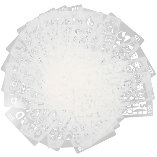 Ensemble De Pochoirs À Lettres Réutilisables De Haute Qualité - 24 Formes Assorties Pour Projets De Bricolage