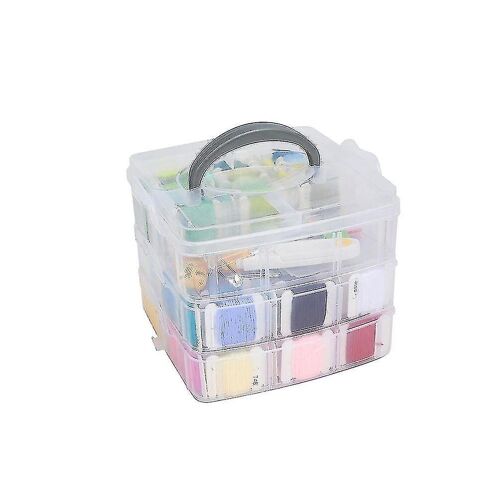 Ensemble De 150 Fils De Laine Colorés Pour Projets De Point De Croix Avec Accessoires Et Étui De Rangement