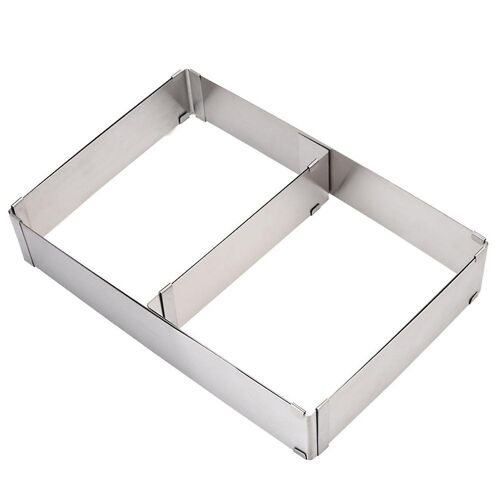 Moule À Gâteau Carré Réglable En Acier Inoxydable, Polyvalent Pour Gâteaux Mousse Et Pâtisseries