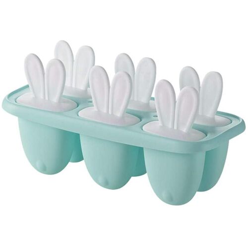 Mini-machine à glace avec moules en silicone, 6 bâtonnets, sans BPA, démoulage facile, idéale pour les enfants et les adultes