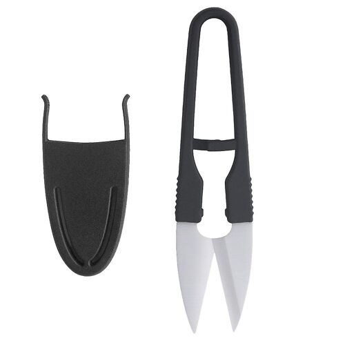 Ciseaux En Céramique Avec Étui De Protection ¿ Design En U Pour Une Coupe Précise, Poignée Ergonomique, Couleur Aléatoire