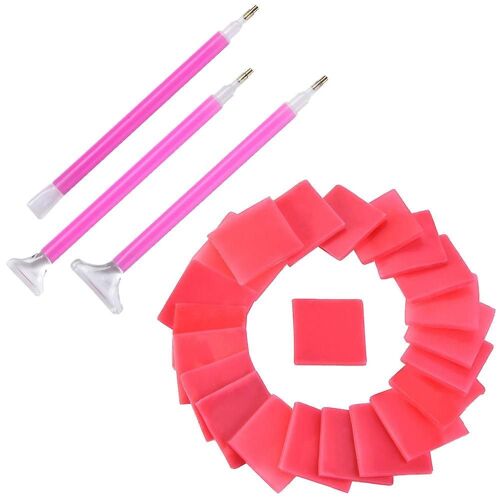 Ensemble D'outils De Peinture Diamant 53 Pièces Avec Stylos En Silicone Et Colle Adhésive Pour Le Bricolage Et Le Nail Art