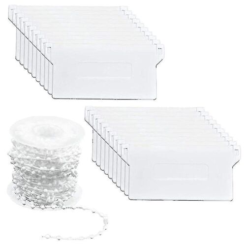 Accessoires Pour Stores Verticaux - Poids, Suspension, Connecteur De Chaîne, Chaîne Perlée - Plastique Blanc - Installation Facile