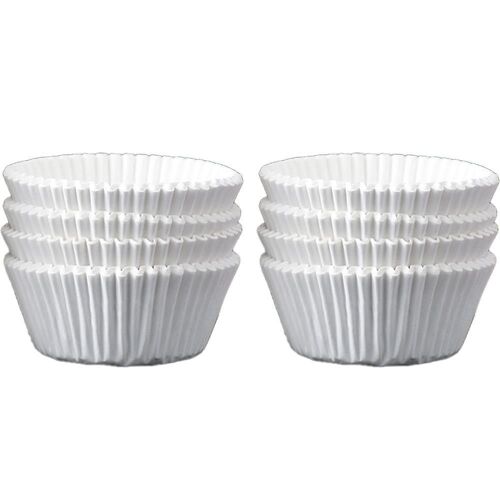 Caissettes En Papier Blanc De Qualité Supérieure - Paquet De 200 Pour Cupcakes, Desserts Et Apéritifs