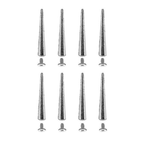 Rivets En Alliage De Qualité Supérieure Pour Projets De Bricolage ¿ Pointes Coniques Argentées Pour Cuir, Denim Et Accessoires ¿ Lot De 8