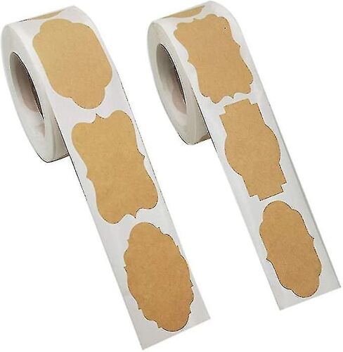 Étiquettes Autocollantes Pour Confitures Kraft - 600 Pièces, 5 Cm X 3 Cm, Papier De Haute Qualité, Forte Adhérence, 6 Formes