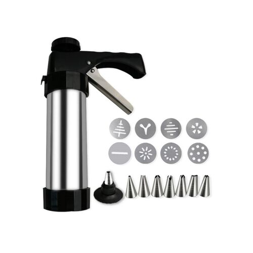 Kit De Presse À Biscuits En Acier Inoxydable Avec 8 Têtes Et Disques De Glaçage Pour La Cuisson Et La Décoration