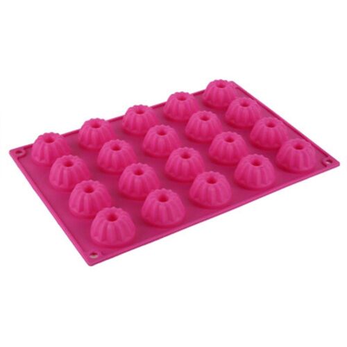 Moule De Cuisson En Silicone Rose Rouge - 20 Pochoirs Ronds, Antiadhésif, Résistant À La Chaleur Et Au Froid, Facile À Nettoyer