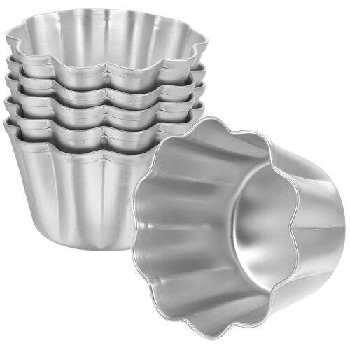 Moules À Gâteaux En Alliage D'aluminium À Prix Abordables - Lot De 6, 7,20 X 7,20 X 4,20 Cm, Démoulage Facile, Durables