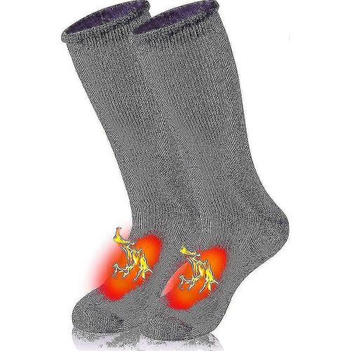 Chaud Thermique, Unisexe Fourrure D'hiver Doublé Botte Épaisse Isolée Chauffée-Violet-Adulte-1 Pack-Mâle