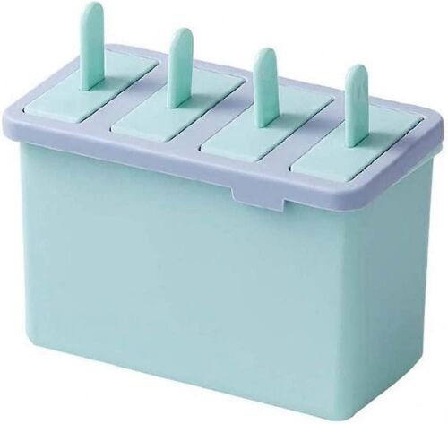 Moules À Glaces En Silicone À 4 Cavités Avec Bâtonnets, Sans Bpa, Vert, 13,6 X 8,8 Cm