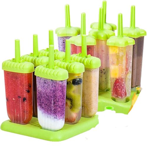 Ensemble De Moules À Glaces - Moules Carrés Et Étoilés À 6 Cavités, Plastique De Qualité Alimentaire, Nettoyage Facile, Longueur 17 Cm