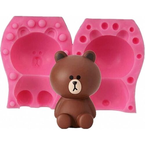 Moule En Silicone 3d En Forme D'ours - Silicone Alimentaire Rose, 165 G, 1 Moule Inclus. Vérifiez La Taille Avant Achat.