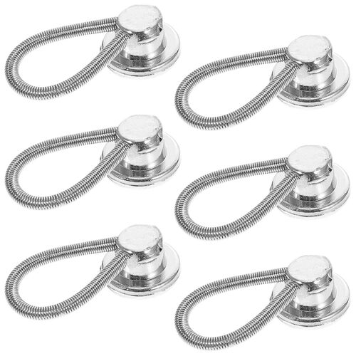 Rallonges De Boutons De Pantalon Professionnelles Et Abordables - Lot De 6, Alliage De Zinc, Réglables, Durables, Argentées