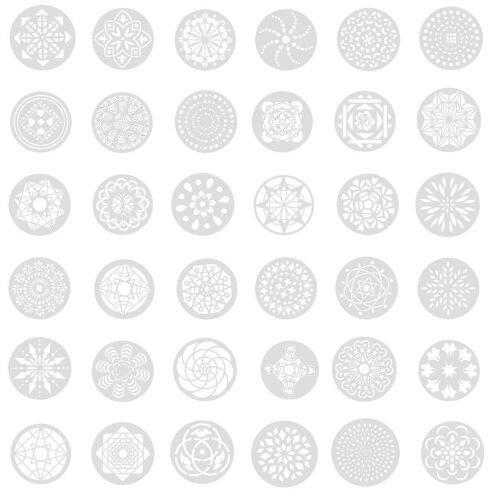 Modèle De Graffiti Durable Avec 64 Motifs Mandalas Pour Différentes Surfaces - Matériau Pet De Haute Qualité