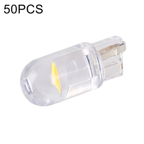 Feu De Dégagement De Voiture T10-50 Perles De Lampe Cob,Dc12v 0.3w,Lumière Blanche Lumière Blanche