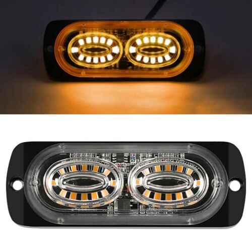 12w Feu D'avertissement De Signal Latéral De Voiture 24 Led Lumière Stroboscopique Jaune