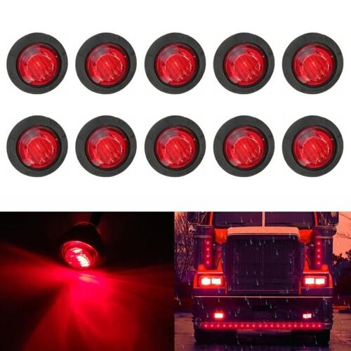 Feux De Position Latéraux 3led-10 Pcs Mk-009 Lampe À Ampoule Rouge Pour Voiture / Camion Lumière Rouge