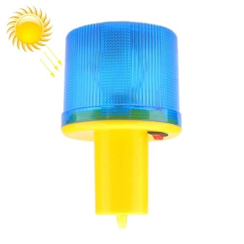 Lampe de poche de sécurité solaire-Lumière d'avertissement nocturne avec 5 bâtons bleus épais