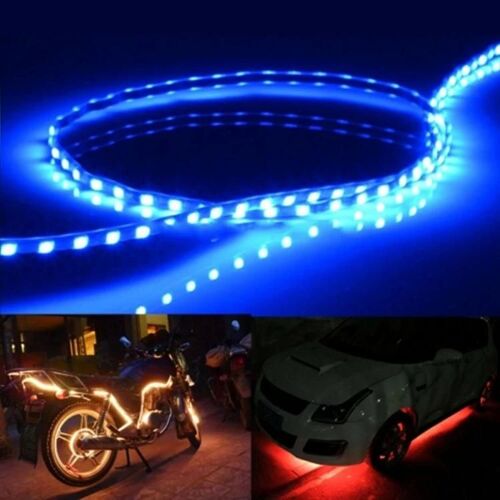 Bande Lumineuse De Voiture Led-5 Pcs Étanche Flexible 90cm Bleu 3528 Smd-Lumière Bleue