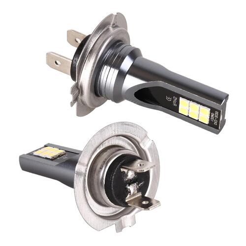 Phares Antibrouillard Led De Voiture H7-12w,3000k,800lm,2 Pcs,Smd-3030 Lumière Blanche Lumière Blanche