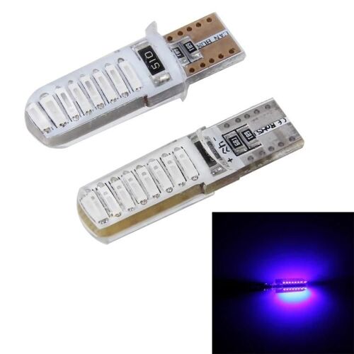 T10 Led Feux De Dégagement De Voiture-2pcs 3w 16 Smd-4014,Dc 12v Bleu Lumière Bleue