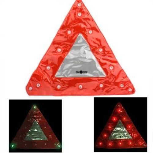Panneau D'avertissement D'urgence Led Pour Voiture-15 Feux De Sécurité Triangulaires Rouges |