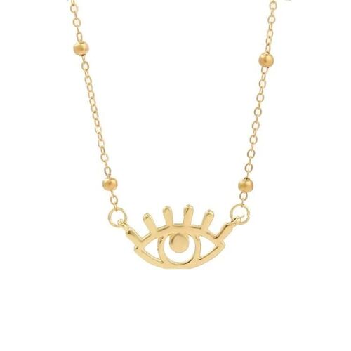 Angel Eyes Pendentif Collier Superposé-Big Eyelashes Design,