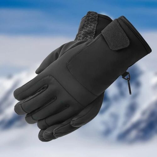 Gants De Ski D'hiver-Écran Tactile,Chaud,Noir-A030 Noir