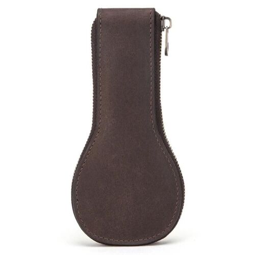 Boîte De Rangement Pour Montre En Cuir-Retro Crazy Horse Design,Étui À Fermeture Éclair Par