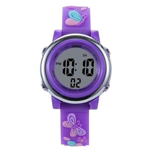 Montre De Sport 3d Papillon Led-Étanche,Multifonction,Violet Foncé-Jnew A86628 Violet Foncé