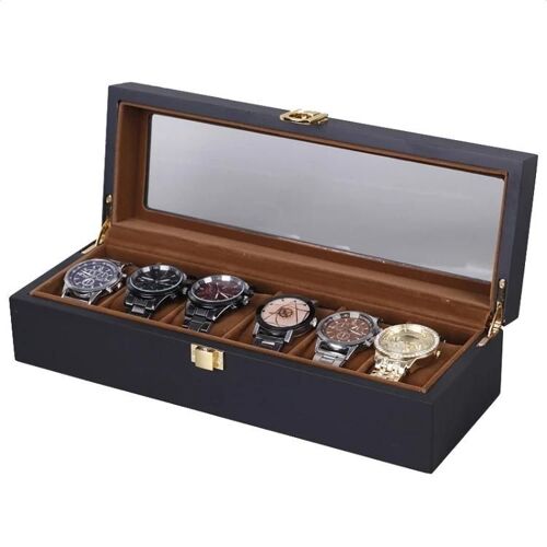 Boîte de rangement pour bijoux en bois-Organisateur d'affichage de peinture de cuisson par