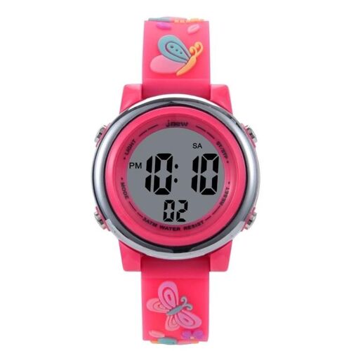 Montre De Sport 3d Papillon Led-Multifonction Étanche,Rouge-Rouge