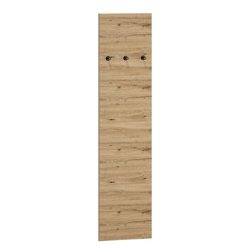 Porte-manteau mural 3 patères mélaminé naturel