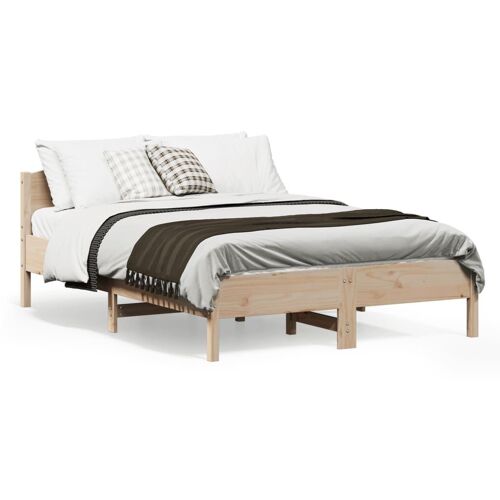 vidaXL Cadre de lit avec tête de lit 120x190 cm bois de pin massif